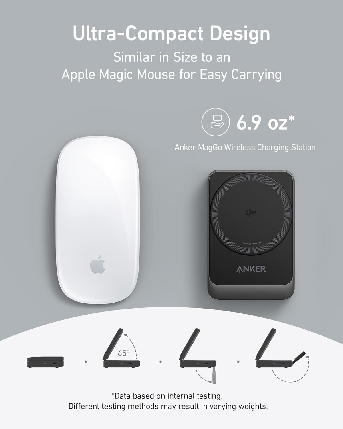 Anker MagGo 3-in-1 Wireless Charging Station, MagSafe-Compatible Qi2 Certified 15W Wireless Stand with Apple Watch and AirPods Support, For iPhone 17/16/15 Series and More (40W USB C Charger Included)